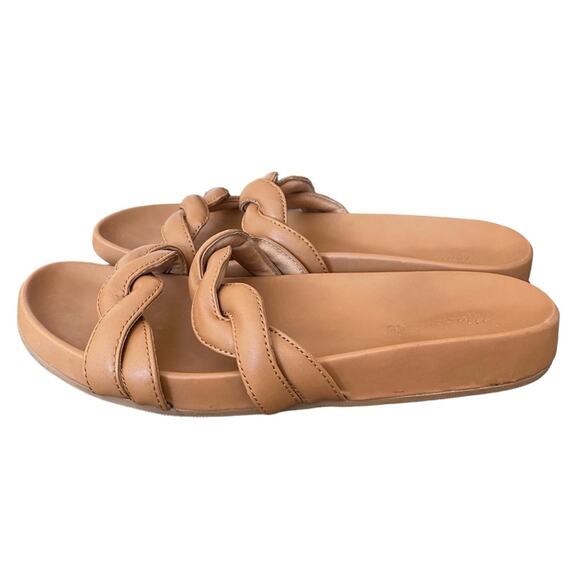 Madewell The Walker Slide Desert Camel Brown Leather Slide Sandal size 9 - Picture 7 of 12